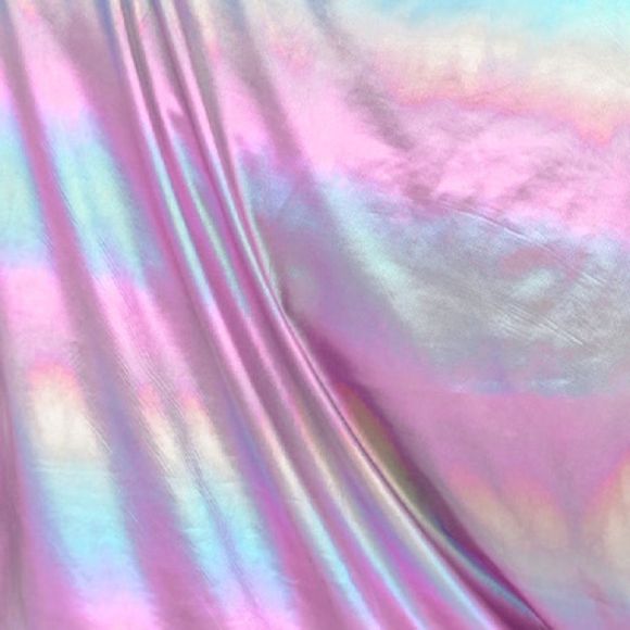 STAY WILD Round Neck Short Sleeve Holographic Tee Rainbow Mermaid Unicorn - Picture 5 of 5